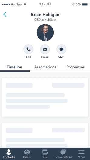 CRM app in funktion gif