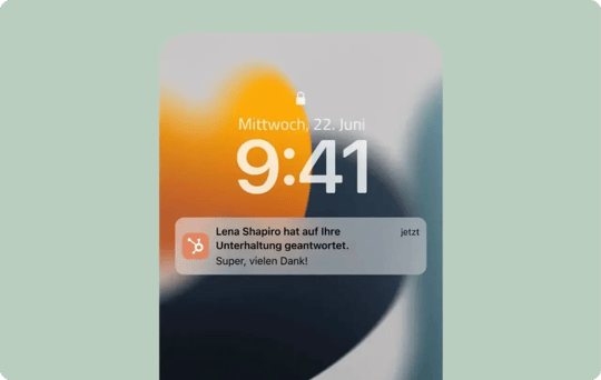 Eine Push-Benachrichtigung in der Mobile-App von HubSpot