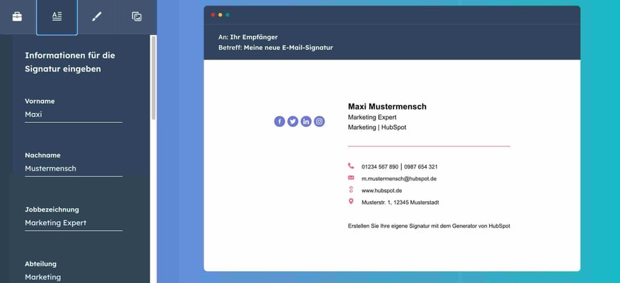 E-Mail-Signatur erstellen in HubSpot