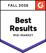 G2 badge : best results mid market winter 2023