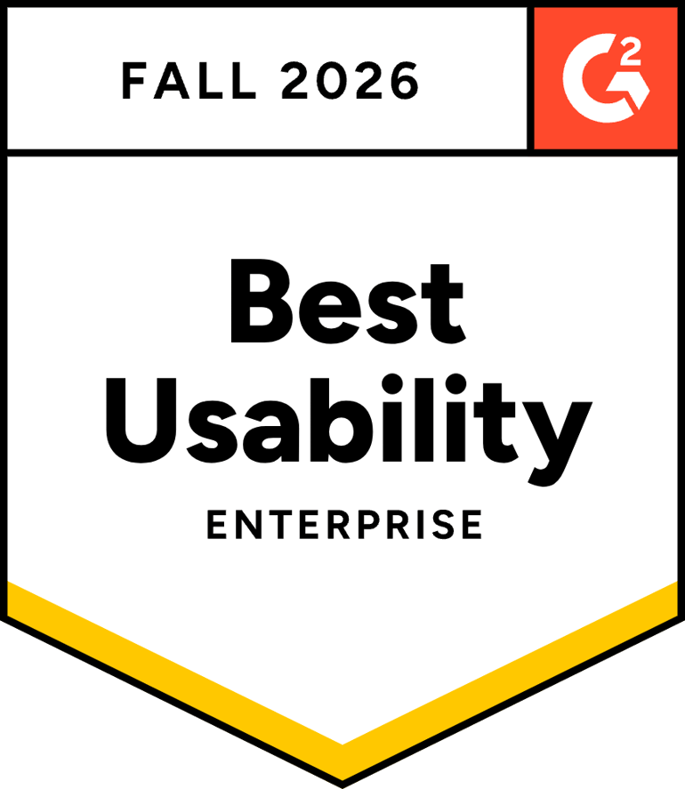 G2-Badge für Best Usability Enterprise Winter 2023