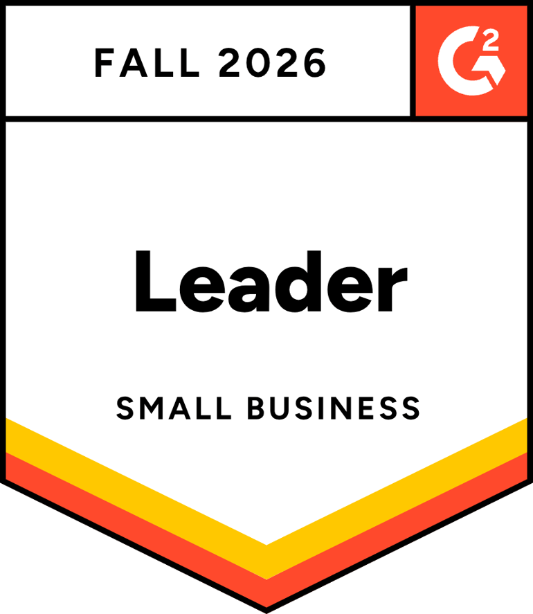 G2-Badge für Leader Small Business Winter 2023