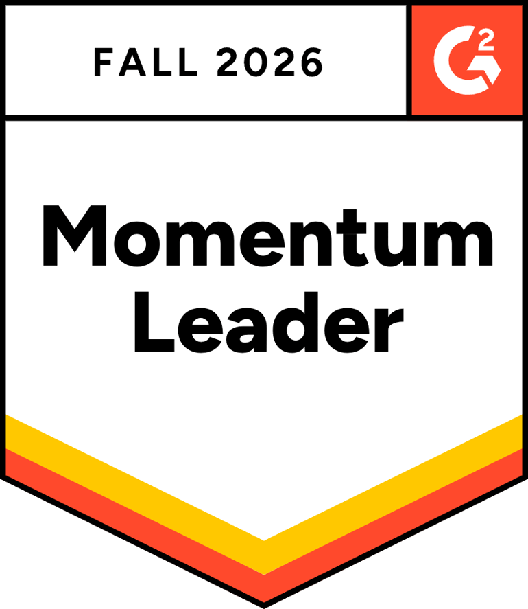 G2-Badge für Momentum Leader Winter 2023