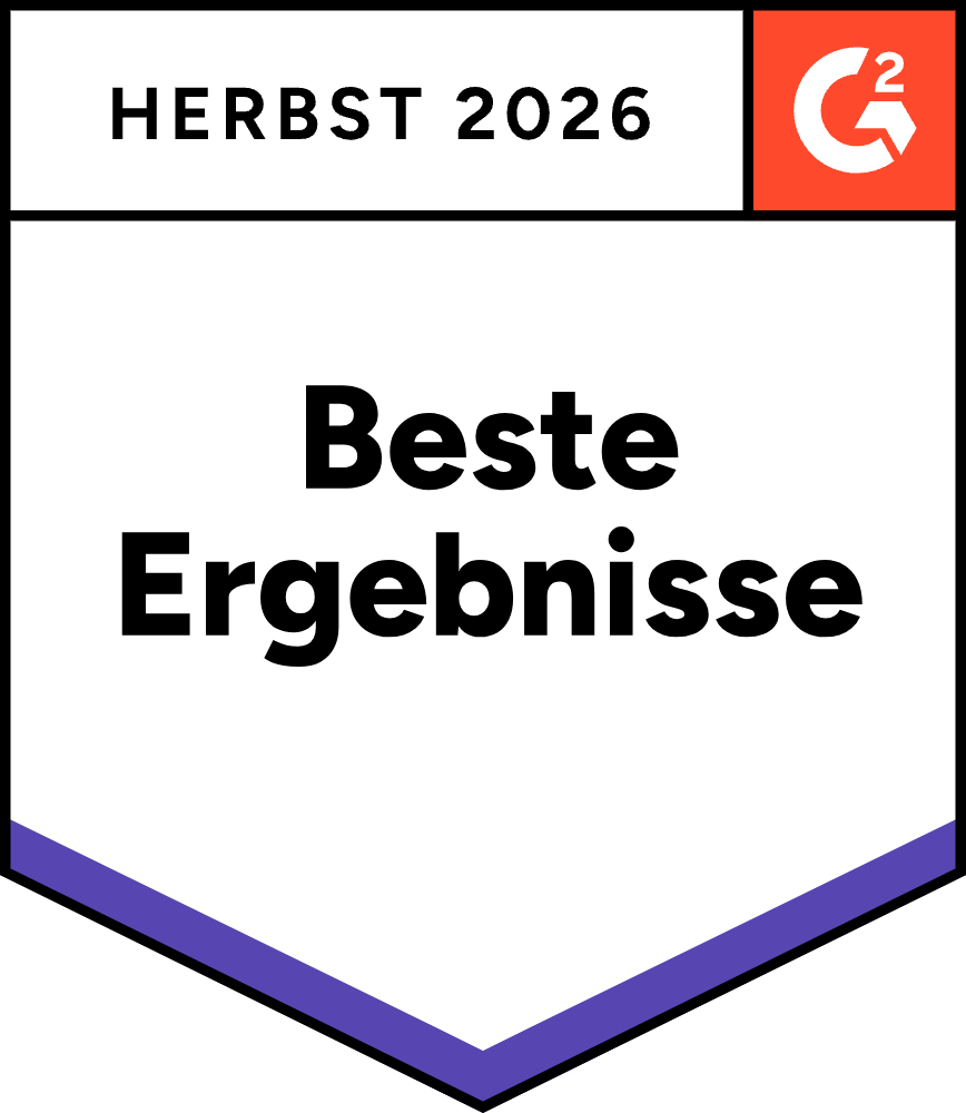 G2 Badge Beste Ergebnisse