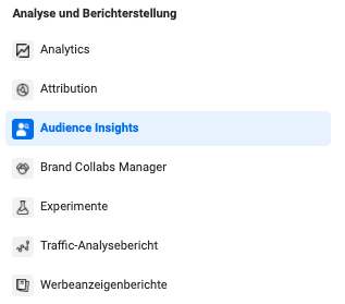 Analyse und Berichterstattung in Facebook