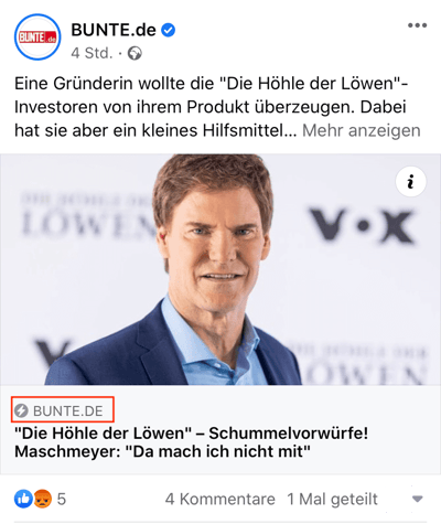 Facebook Instant Articles Beispiel