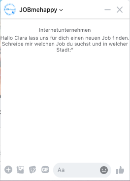 Facebook-Messenger-Bot Jobmehappy