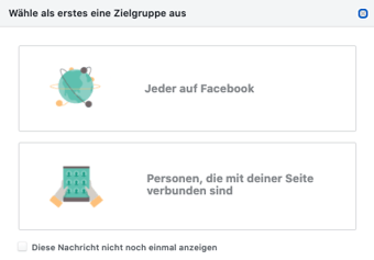 Facebook Zielgruppe auswählen