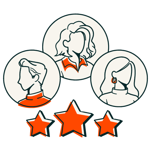 Pictogram Neukundengewinnung und Kundenbindung