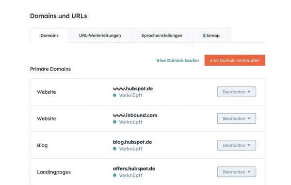 domains in hubspot sicher hosten