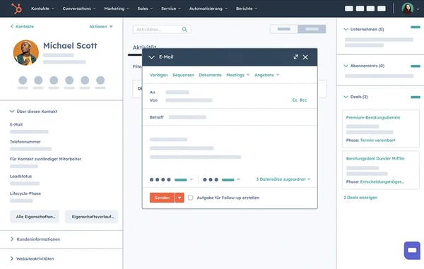 Bearbeitungsstand im Support-Ticketsystem von HubSpot