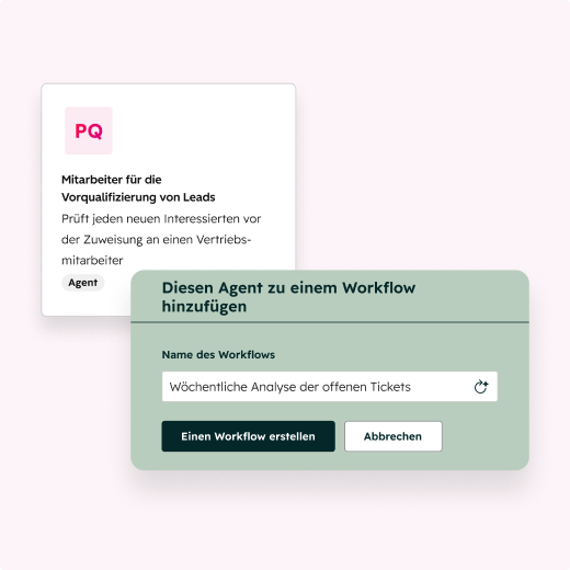 Vereinfachte Benutzeroberfläche des Agent-Designer 