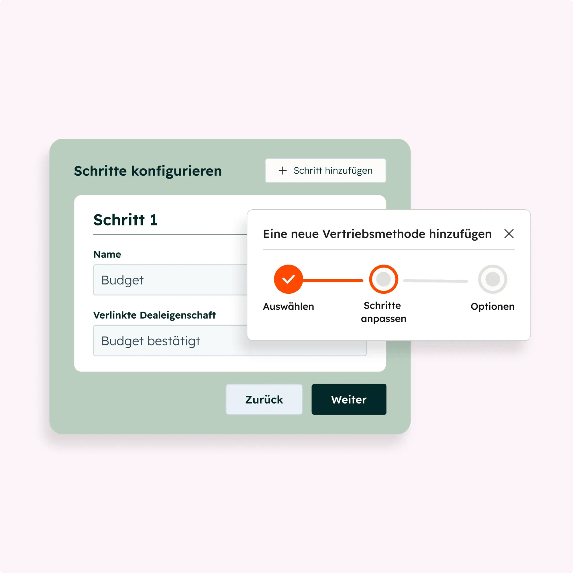 Vereinfachte Benutzeroberfläche der Kontextzentrale, die zeigt, wie Agents Wissen zum Handeln nutzen können