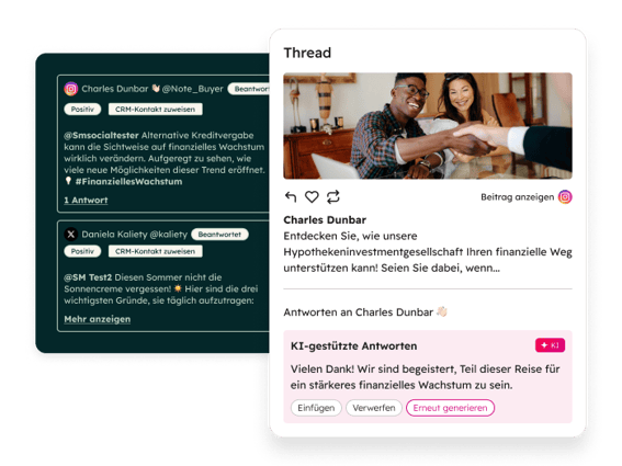 Social-Media-Management-Software von HubSpot: Kommentarfunktion