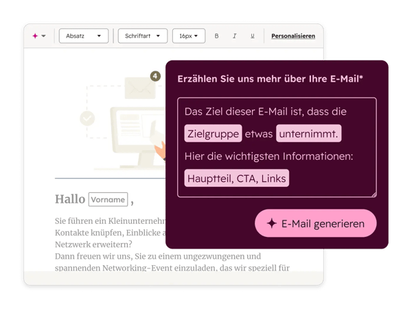 Marketing Hub - Generate Email With Prompt