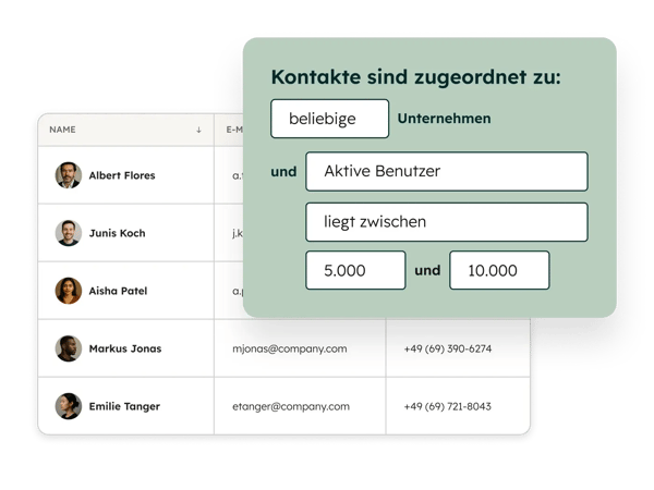 Marketing Hub Zielgruppensegmentierung: Segmenterstellung