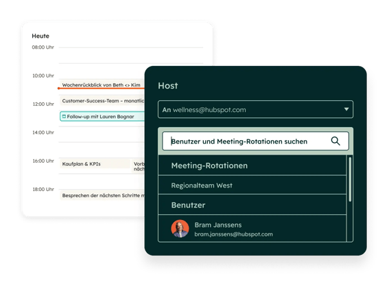Meeting Scheduler Software UI mit Terminbuchung