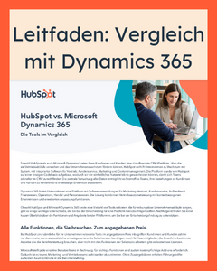 Leitfaden: Vergleich mit Dynamics 365