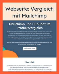 Webseite: Vergleich mit Mailchimp