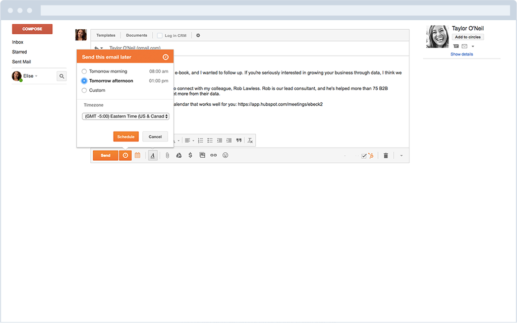 Kostenlos EMails zeitversetzt senden HubSpot