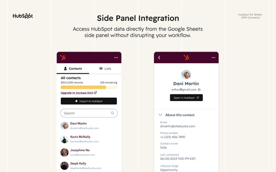 HubSpot fuer Google Sheets: Integration mit CRM