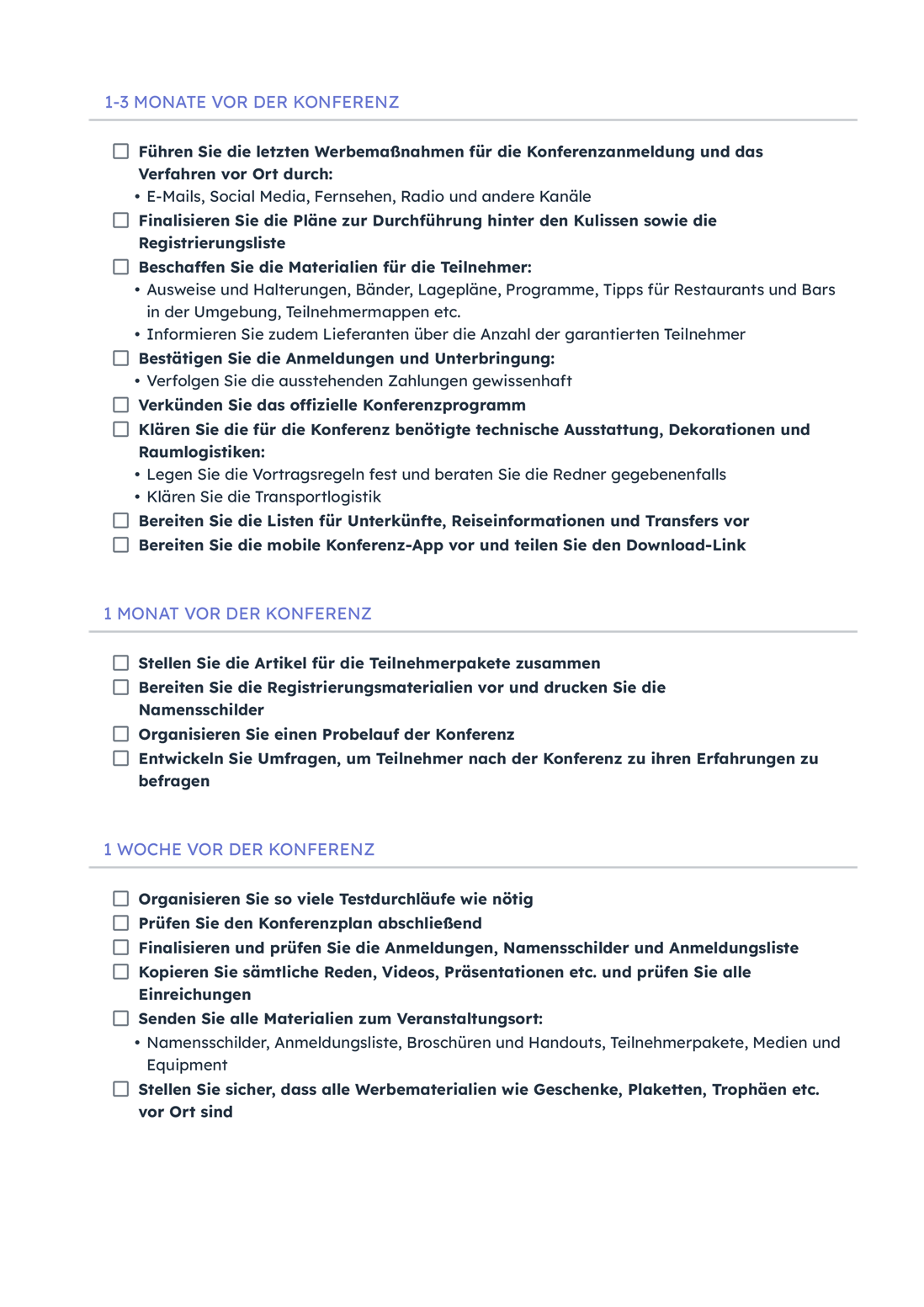 Conference Planning Checklist Screenshot Pdf 3