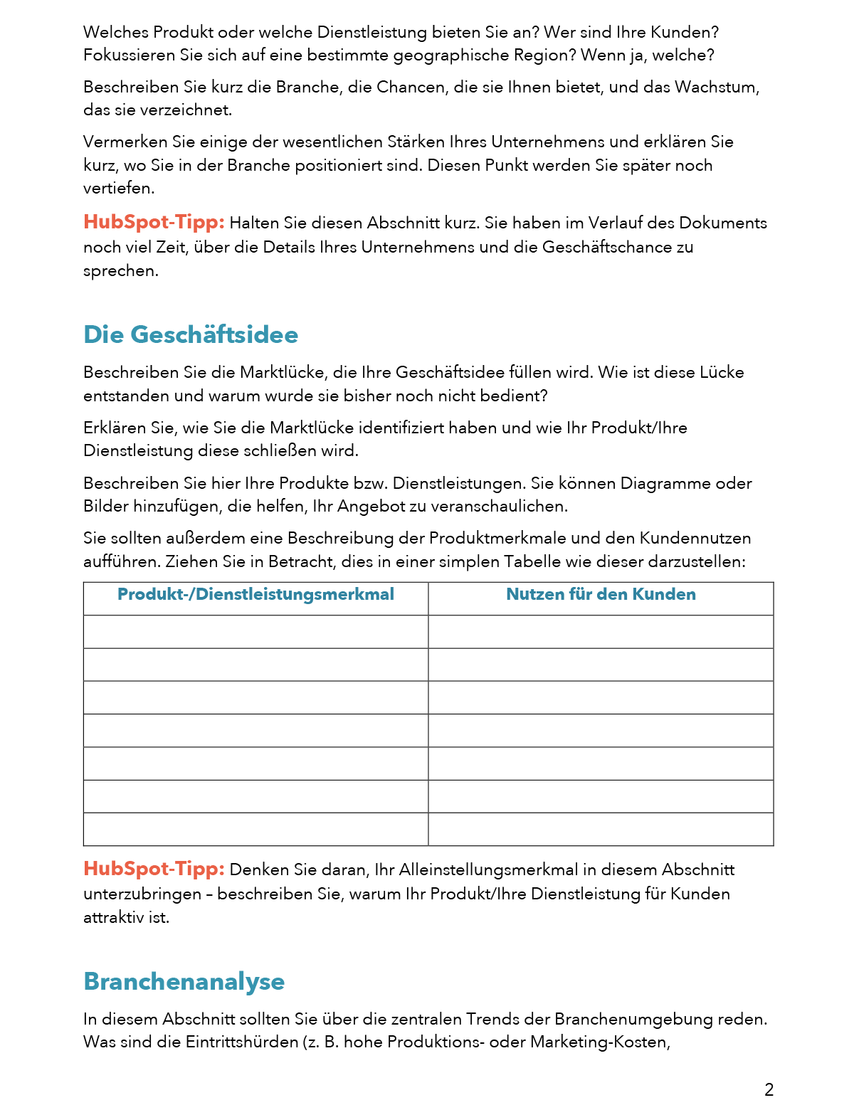 Simple Business Plan Screenshot Pdf 2
